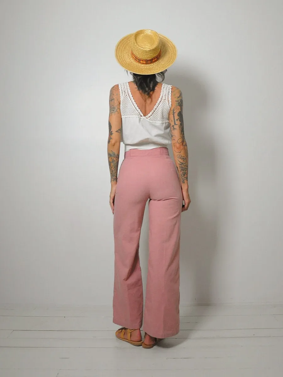 1970's Dusty Pink Flares 24x29