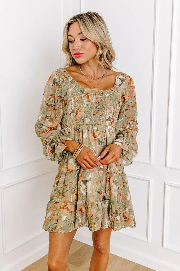 Addicted To Love Floral Dress In Pear