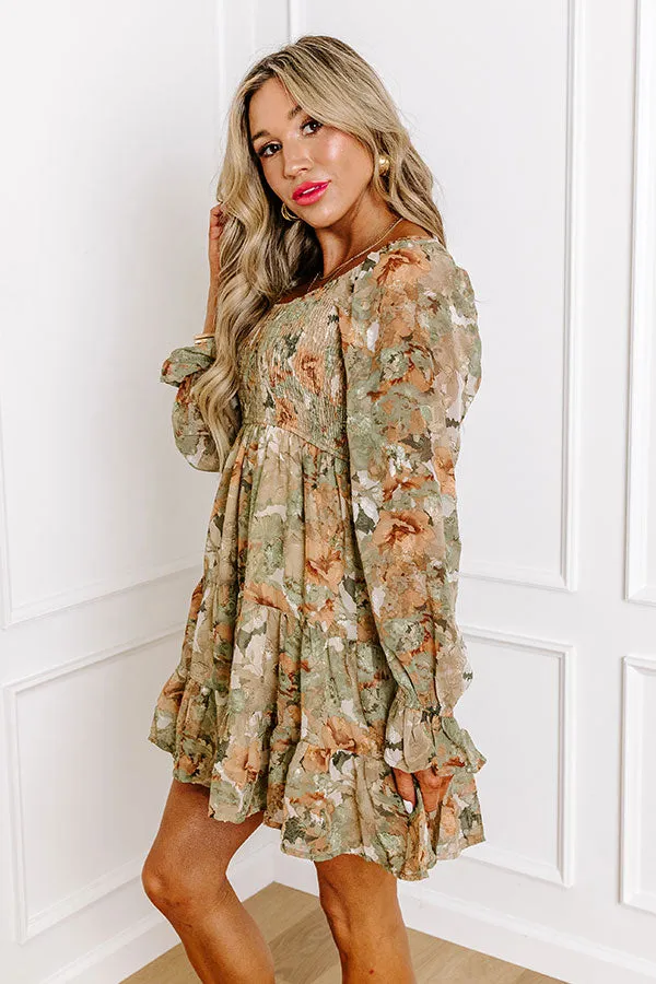 Addicted To Love Floral Dress In Pear