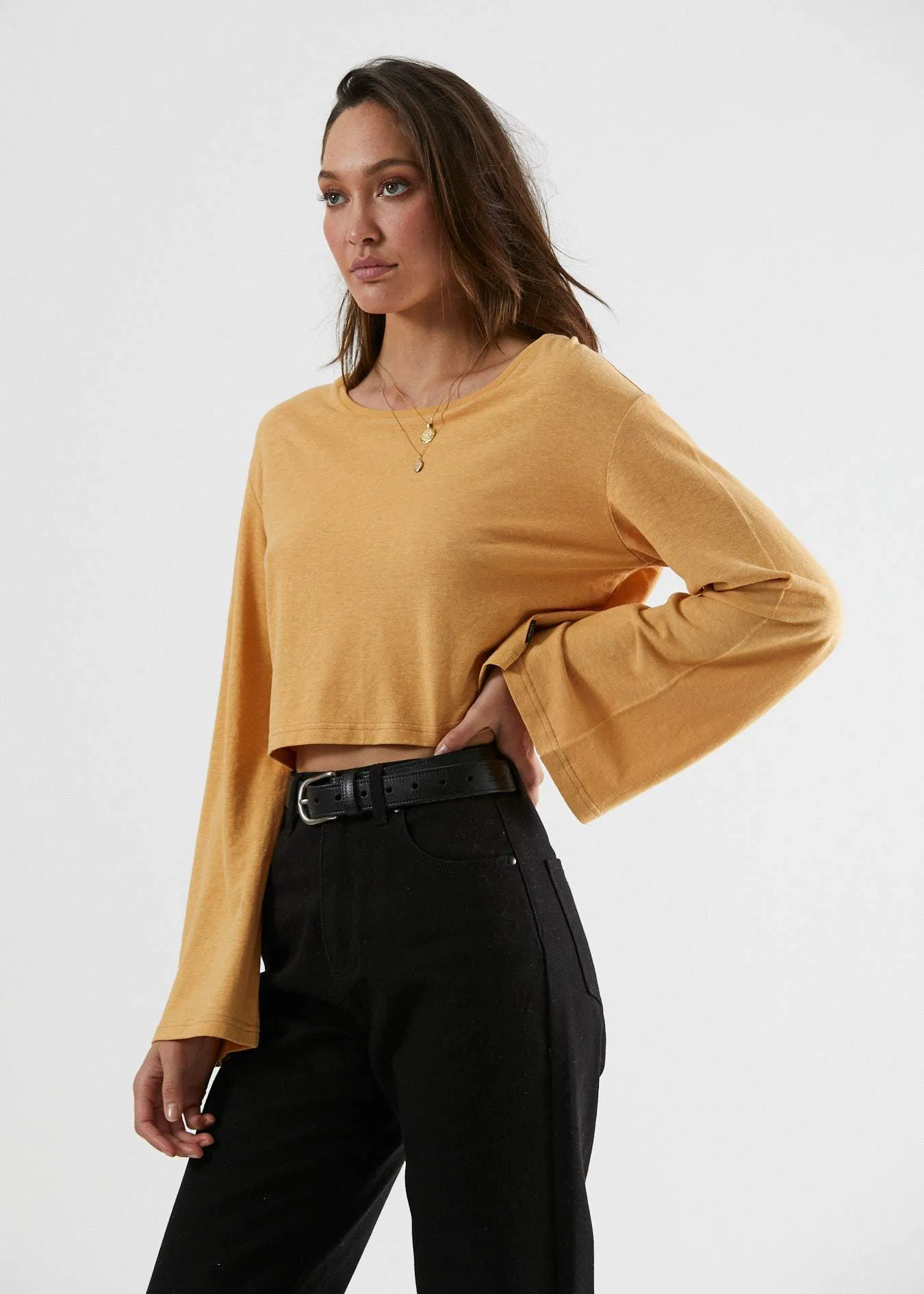 Afends Womens Janie - Hemp Long Sleeve Top - Oak