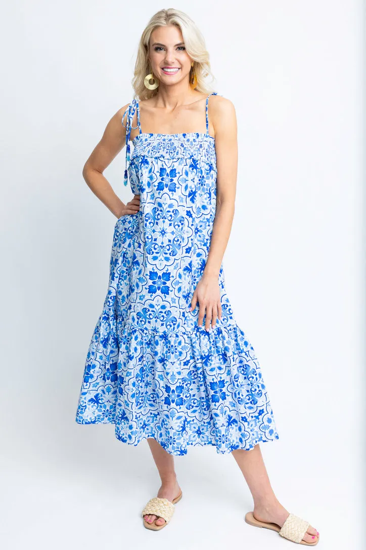 Amalfi Poplin Smock Maxi Dress