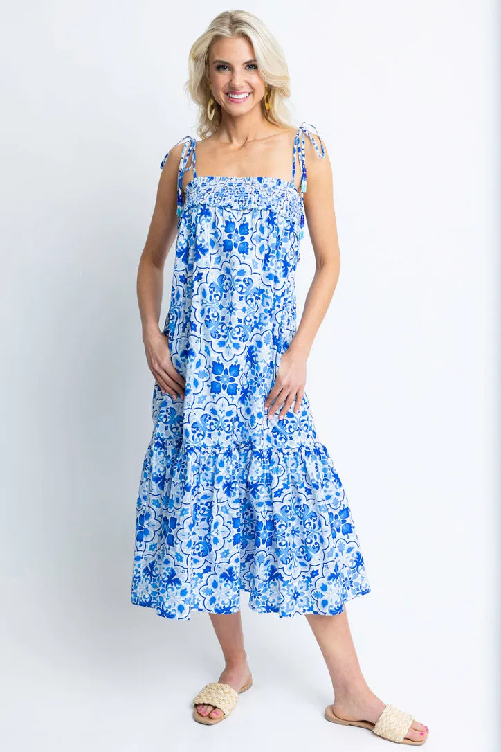 Amalfi Poplin Smock Maxi Dress