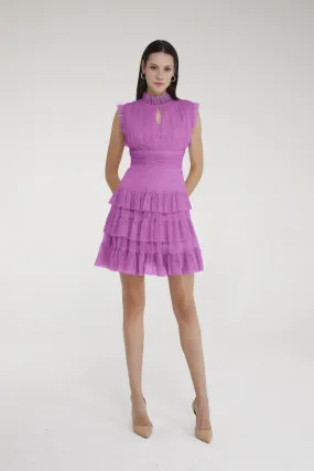 Ameriga Tulle Mini Dress (Orchid)