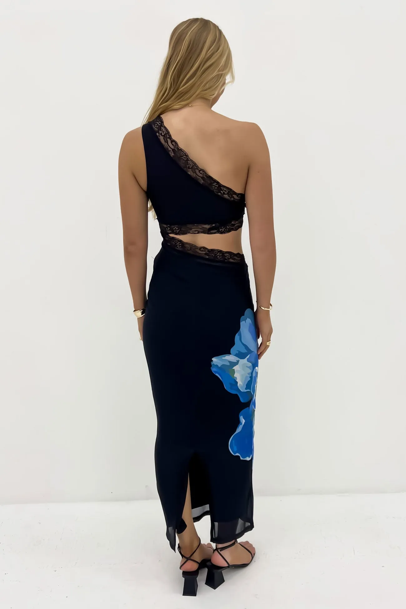 Ashlyn Maxi Dress Black Blue