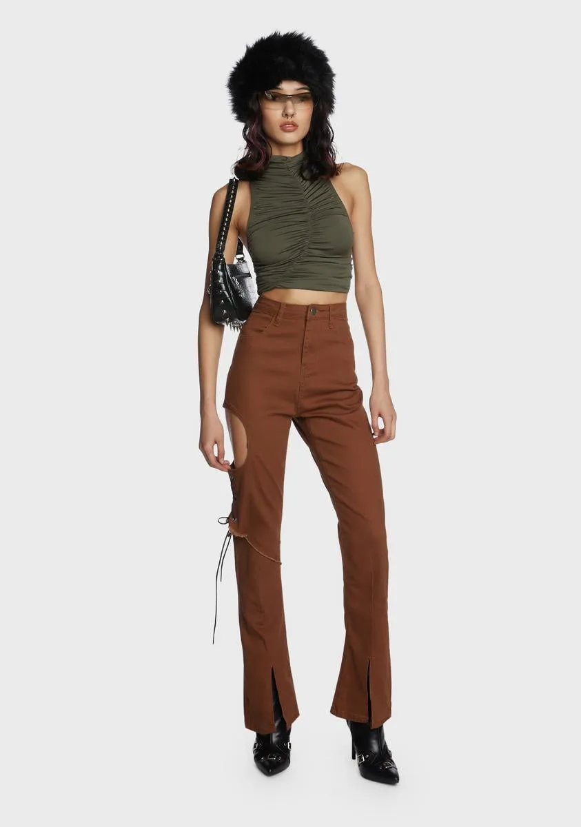 Asymmetric Tie Pants