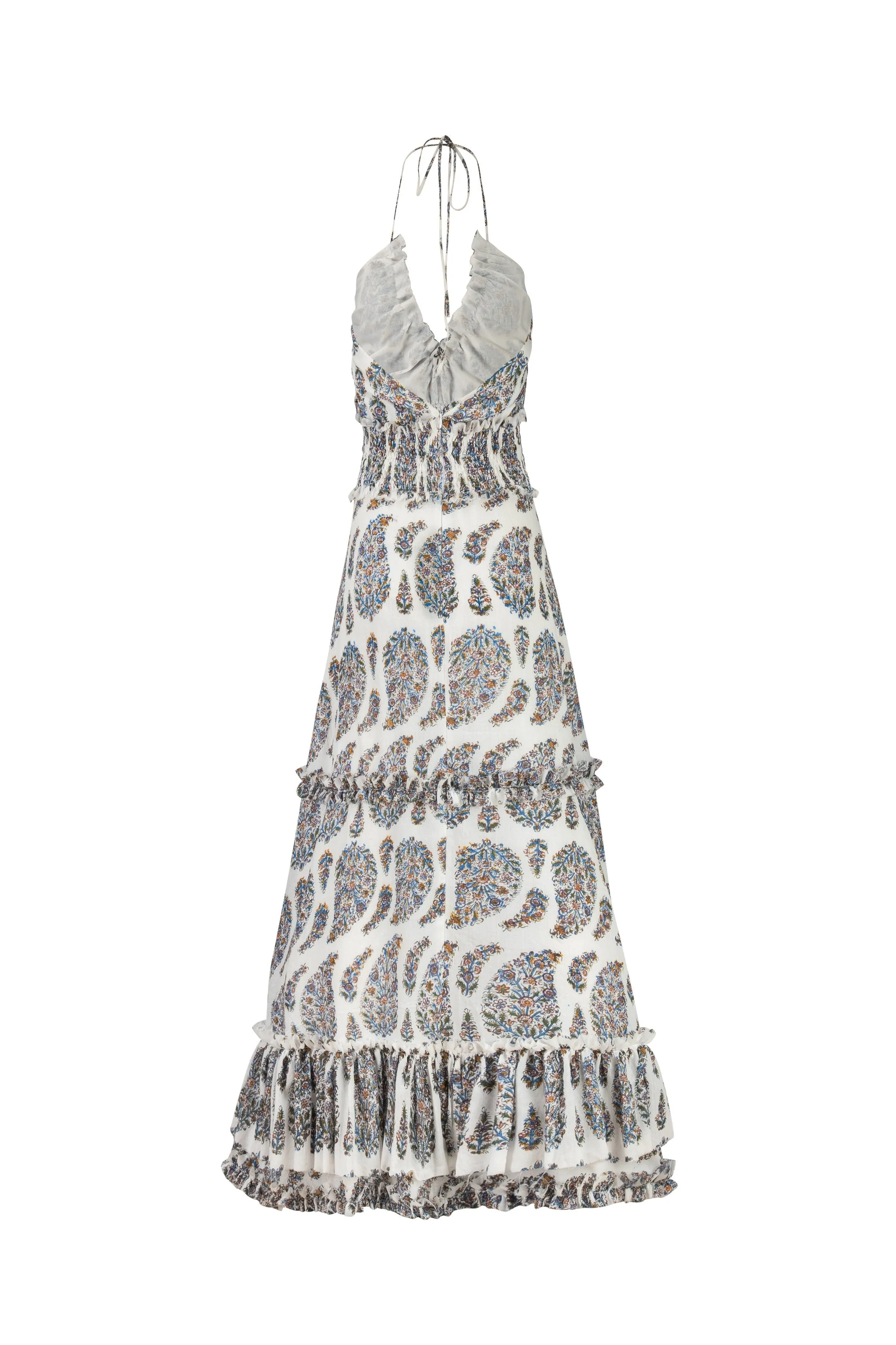 Bahar Ruffle Dress - Paisley Ghalamkar by RosewaterHouse