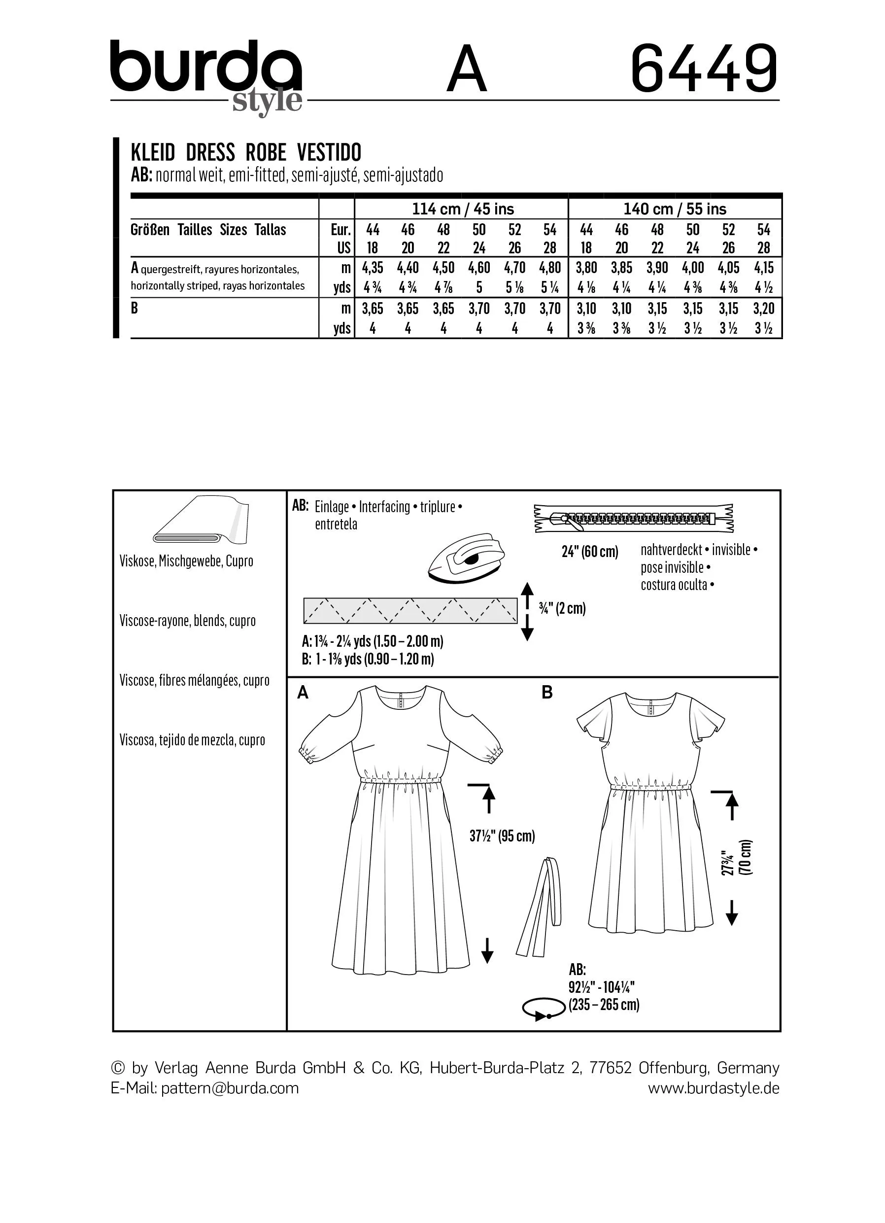 BD6449 Women's Summer Dress Pattern