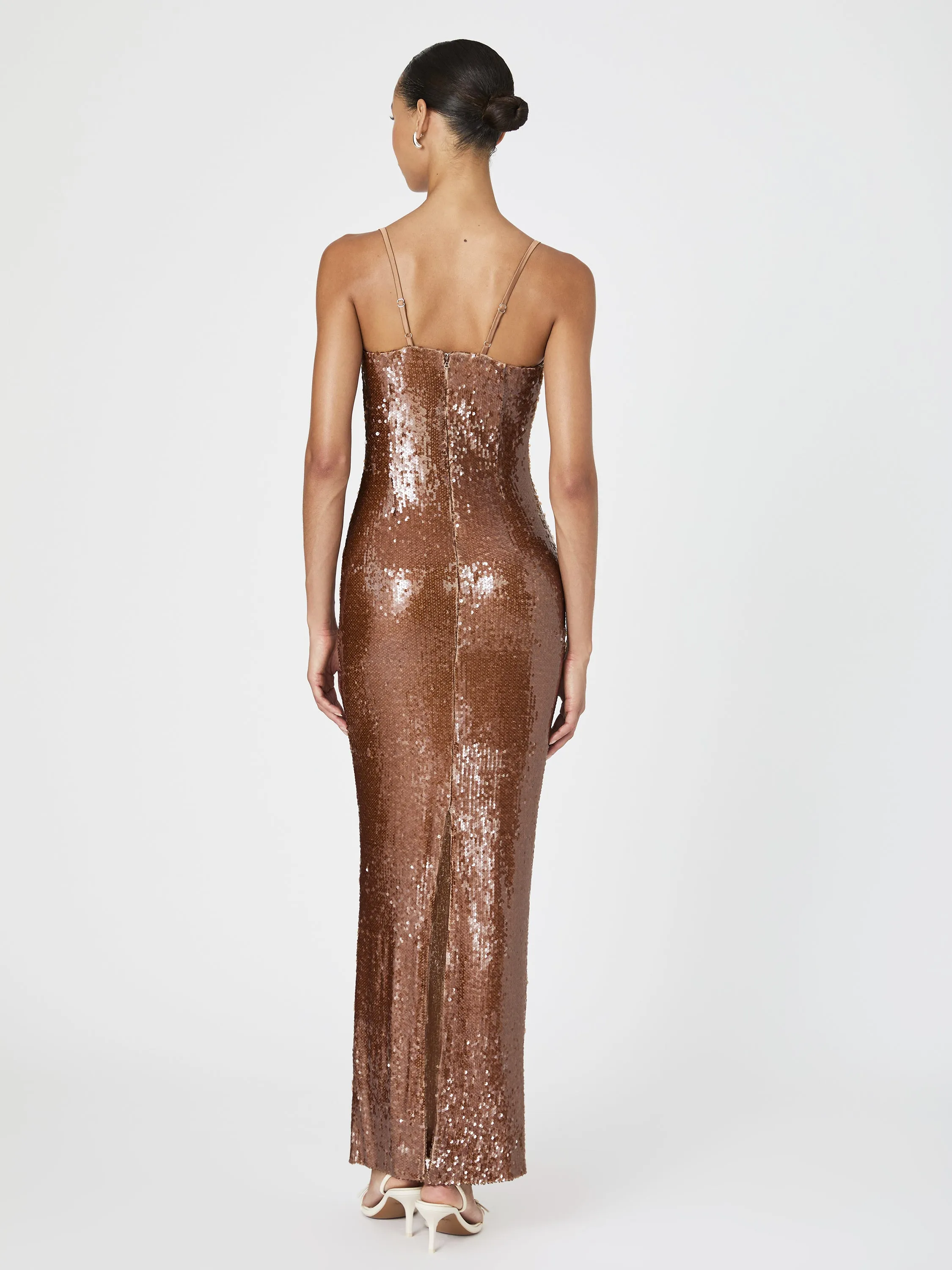 Beatrice Sequin Strappy Corsage Maxi Dress