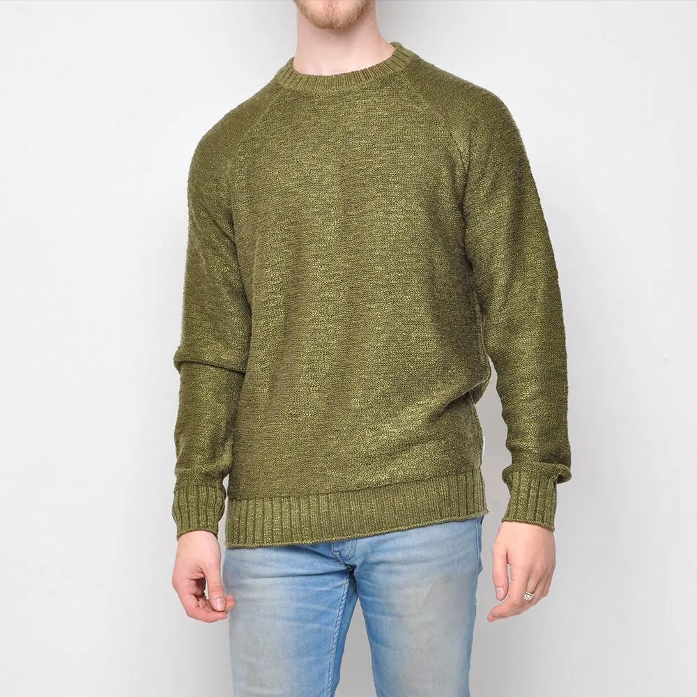 Bellfield - Khaki Knit - Mens Jumper - Khaki