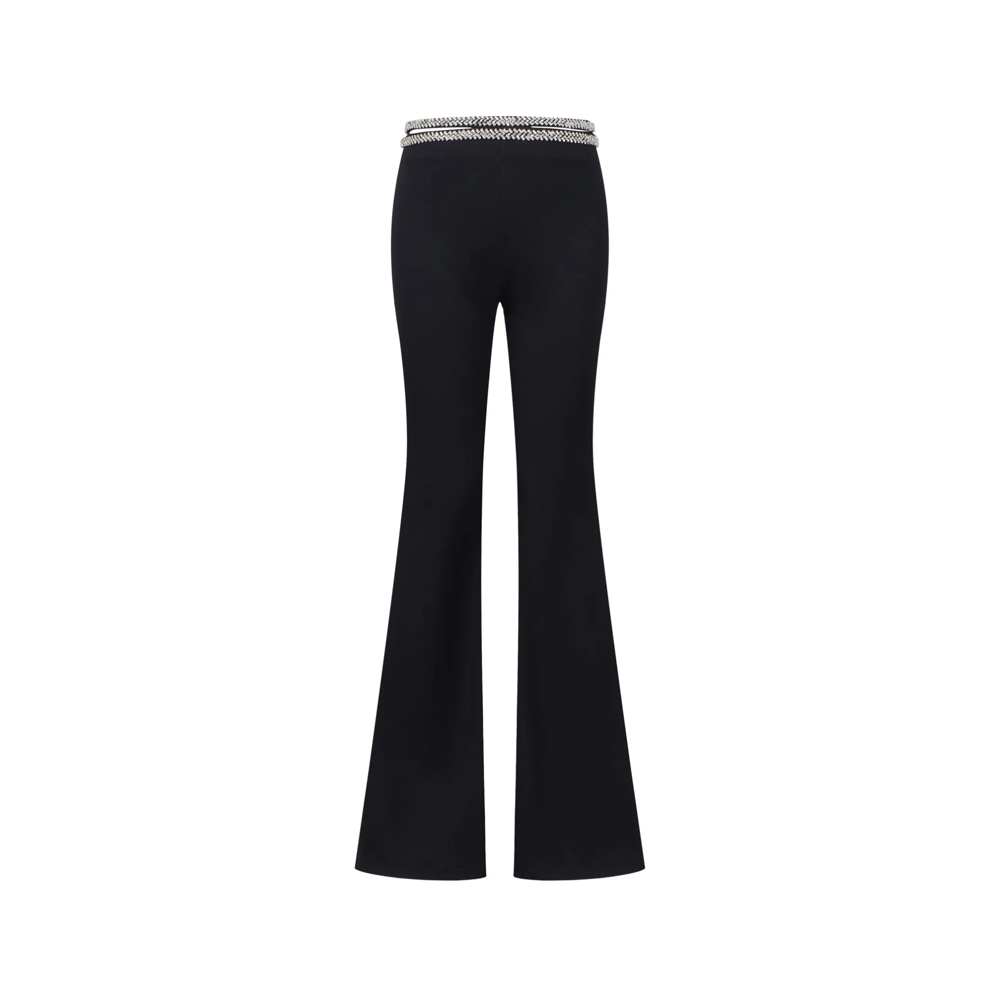 Black Diamond Chain Waistless Knit Micro Trousers