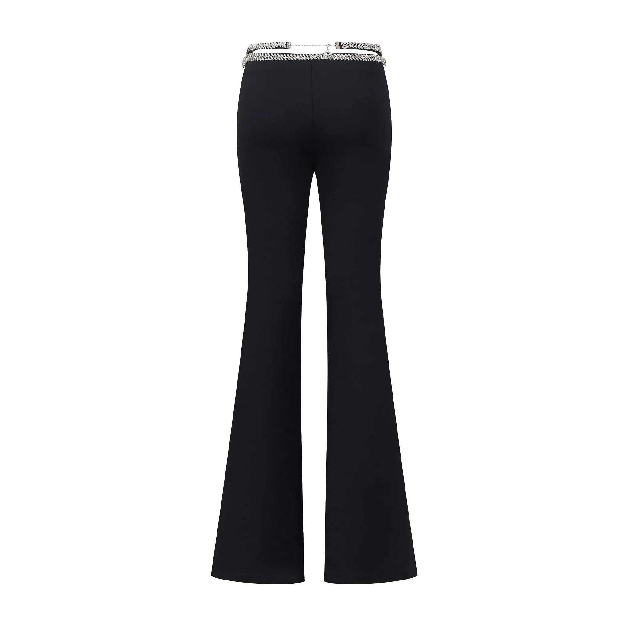 Black Diamond Chain Waistless Knit Micro Trousers