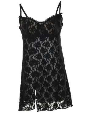 Black Lace Y2K Babydoll - M