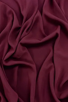 Cabernet Triacetate Lightweight Matte Crepe