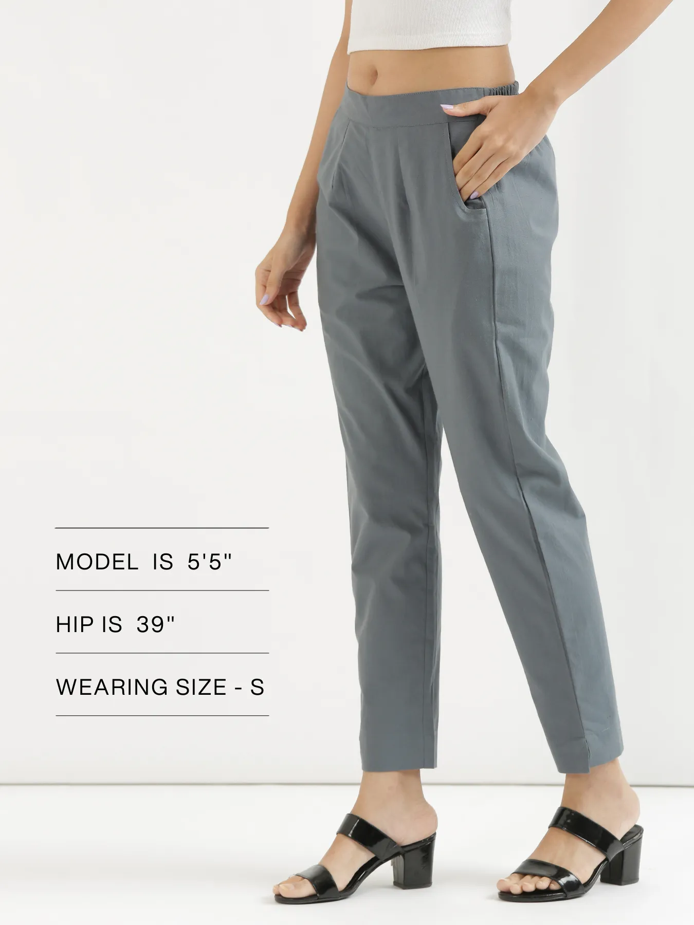 Cement Grey 100% Cotton - Everyday Pants