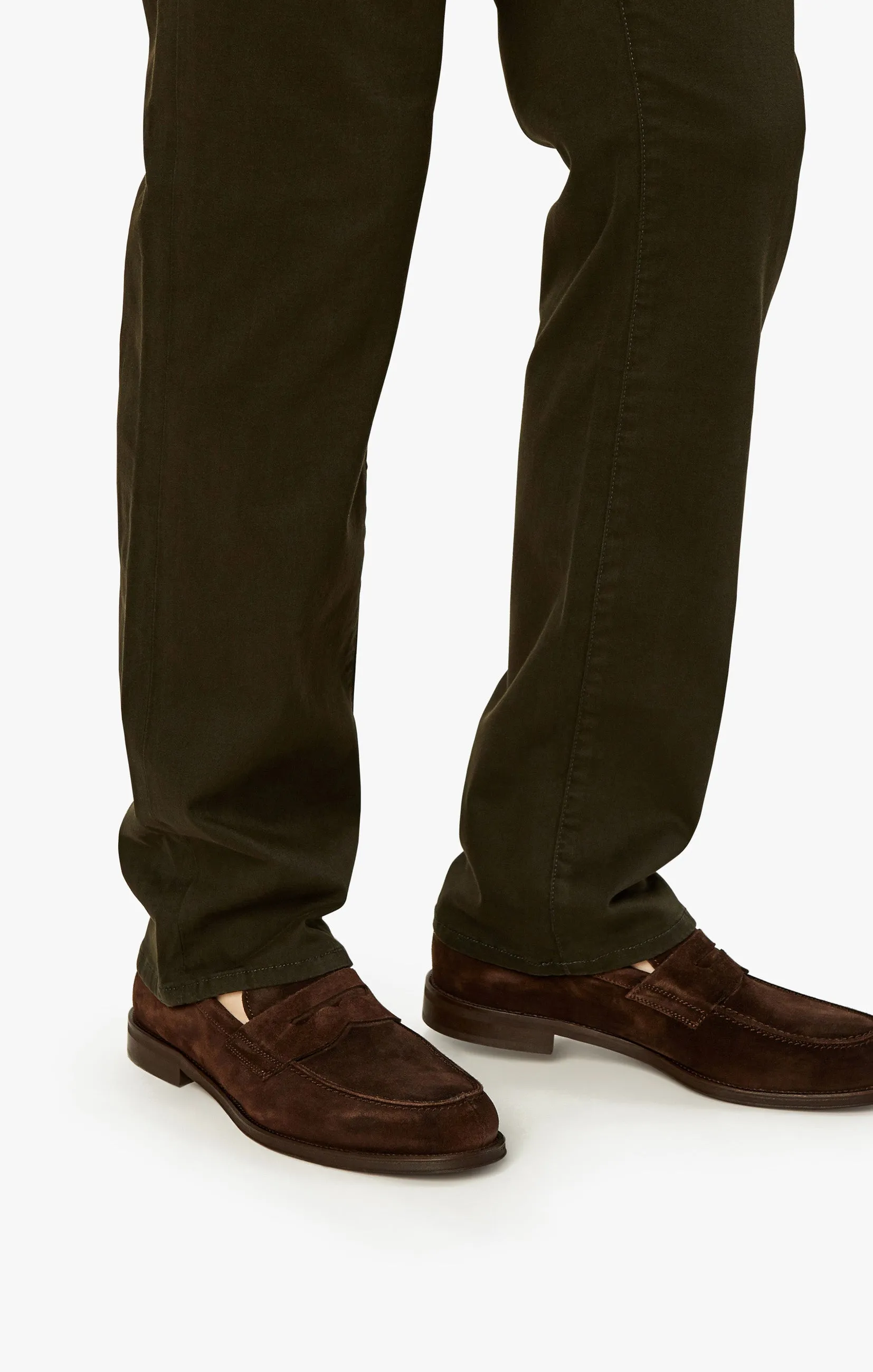 Charisma Relaxed Straight Pants in Dark Green Twill