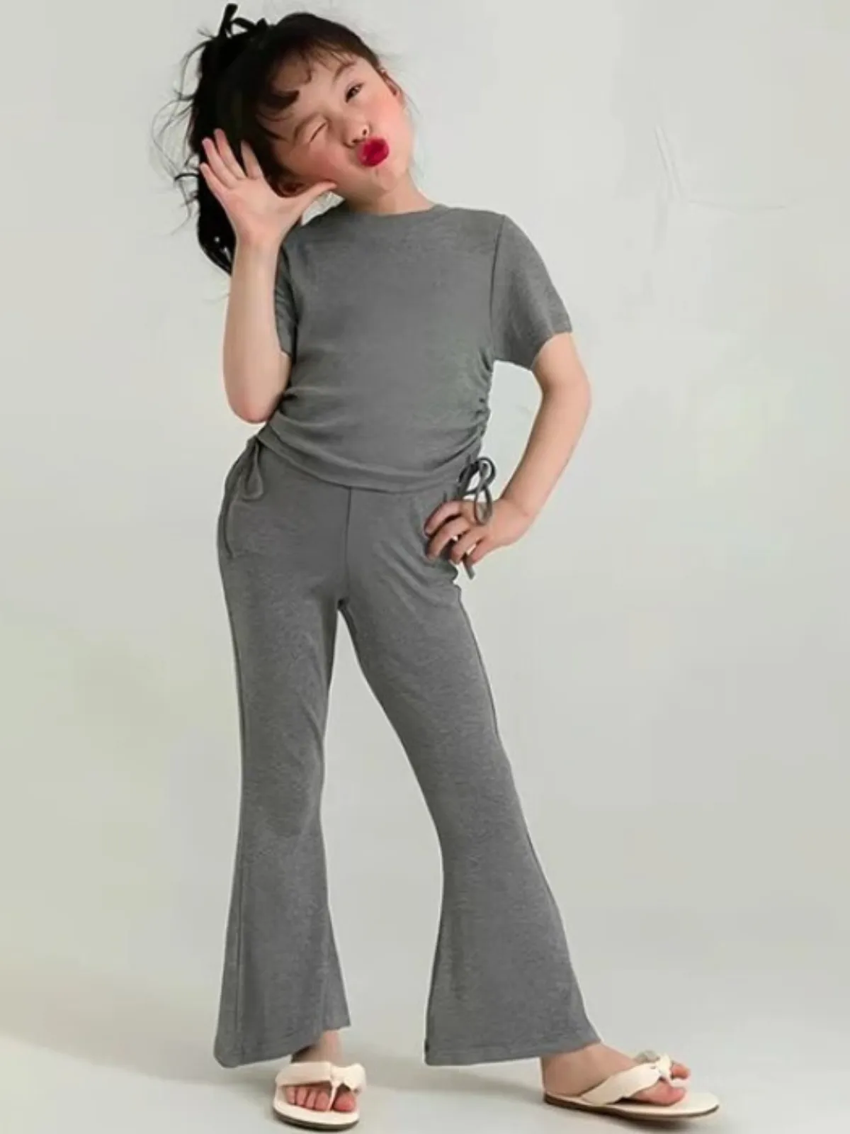 Chic and Comfy Top and Flared Pant Lounge Set