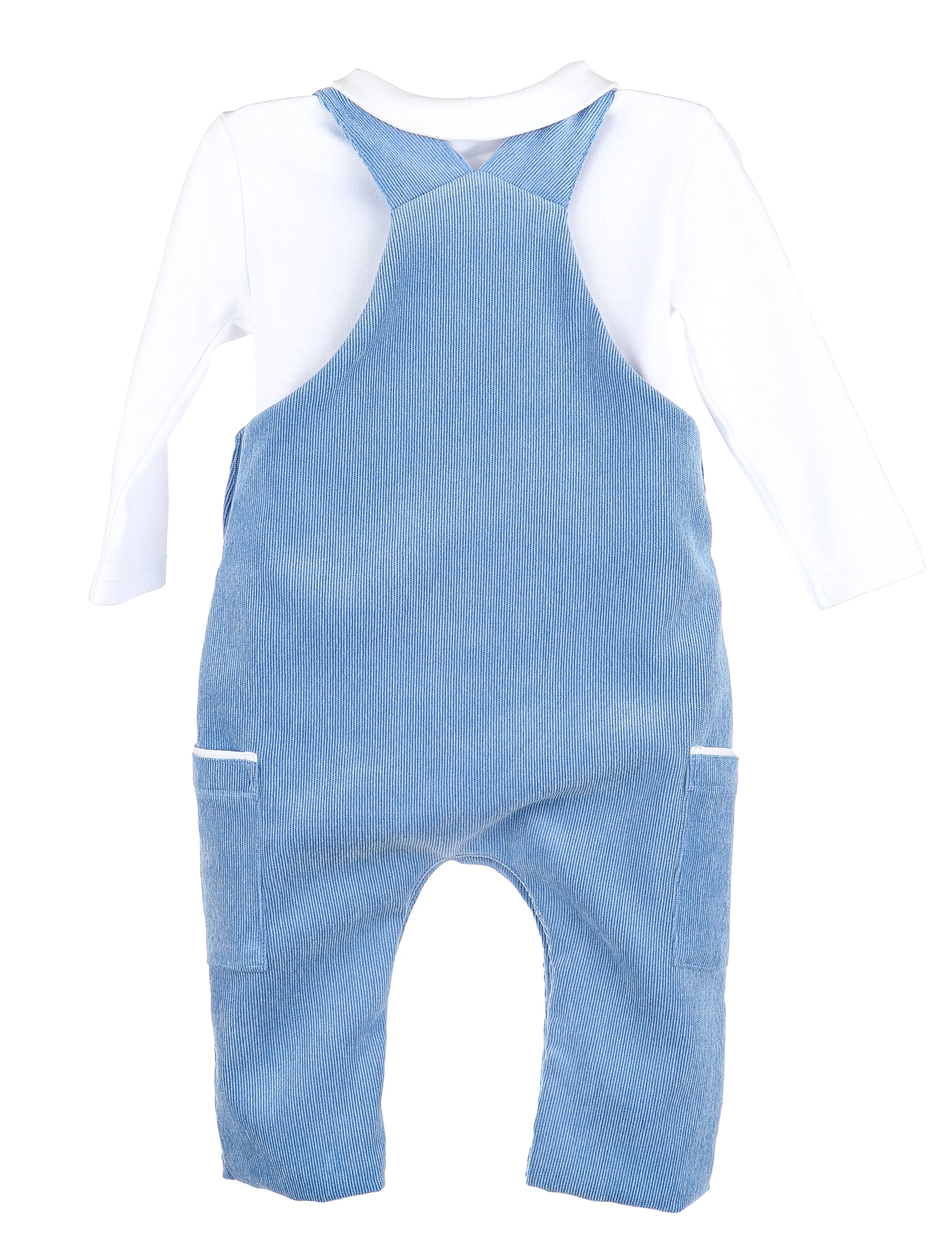 Comfy Cord Overall Set in Blue