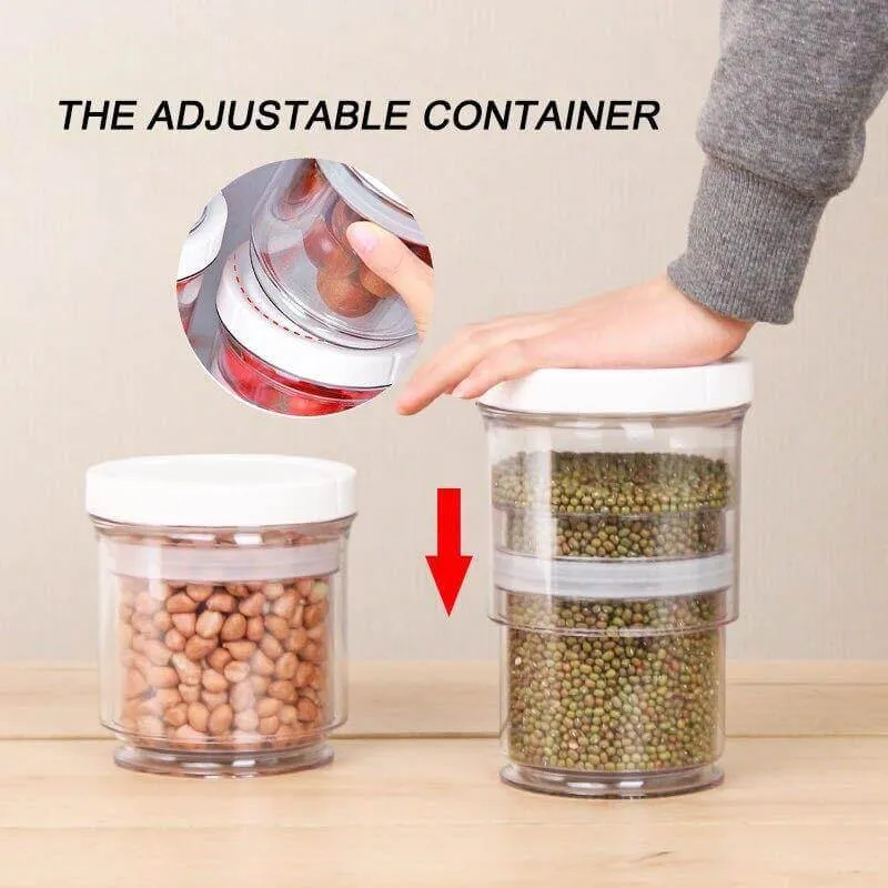 Compressible Pantry Organizer Food Jar