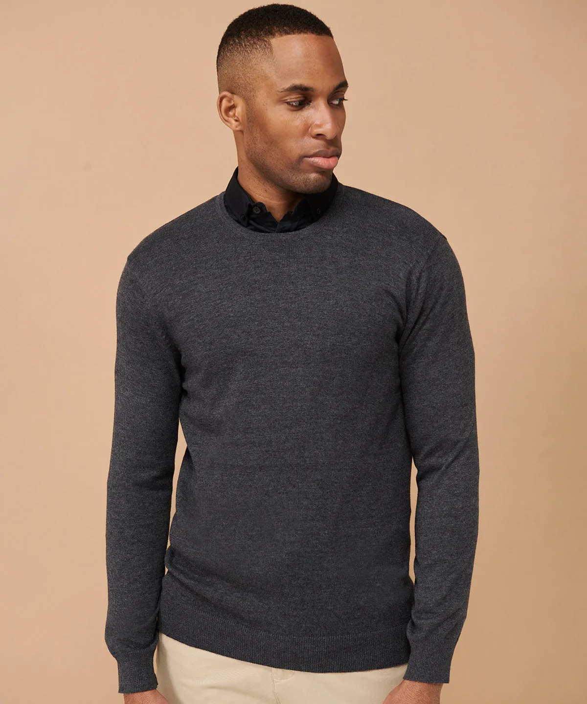 Crew neck jumper | Grey Marl