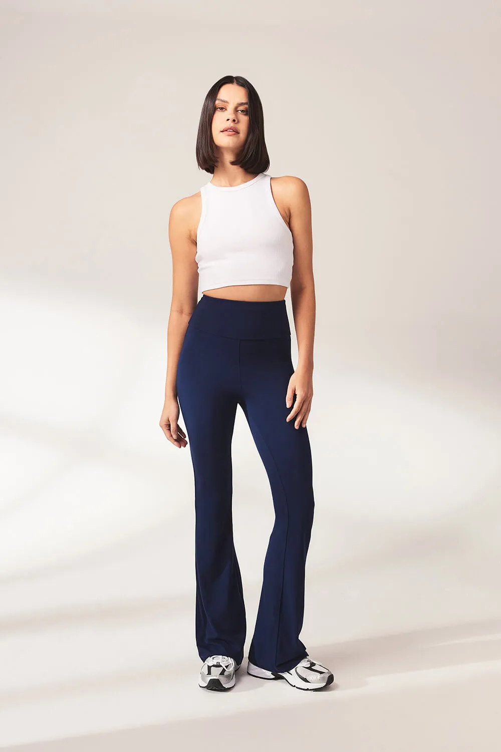 Curve lightweight Flare Leggings - Navy