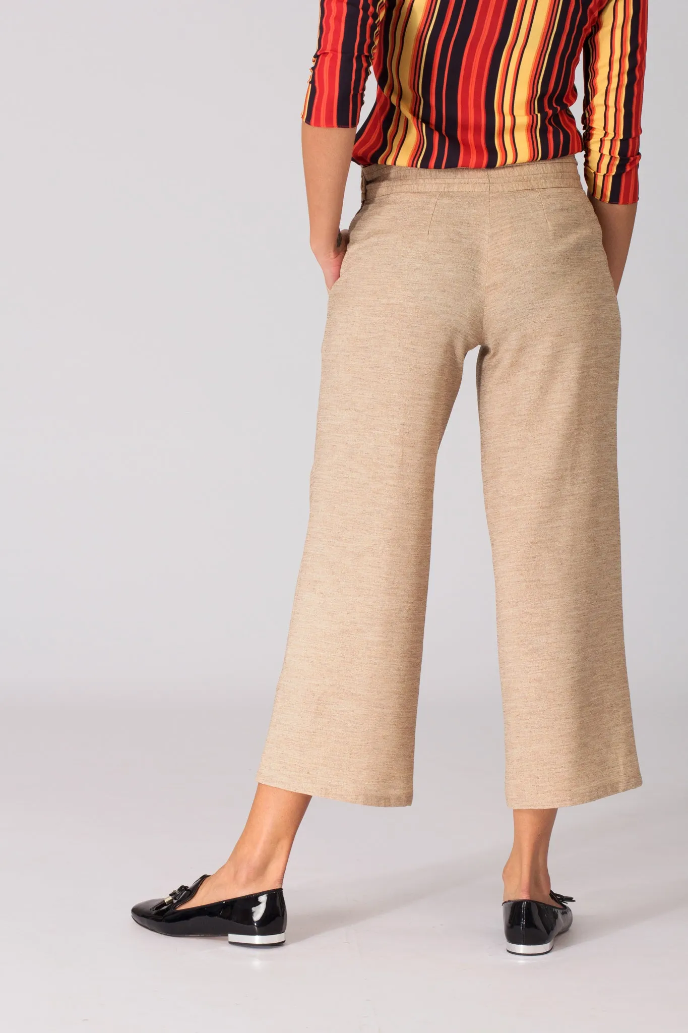 Desert Sand Lightweight Wide Leg Pants