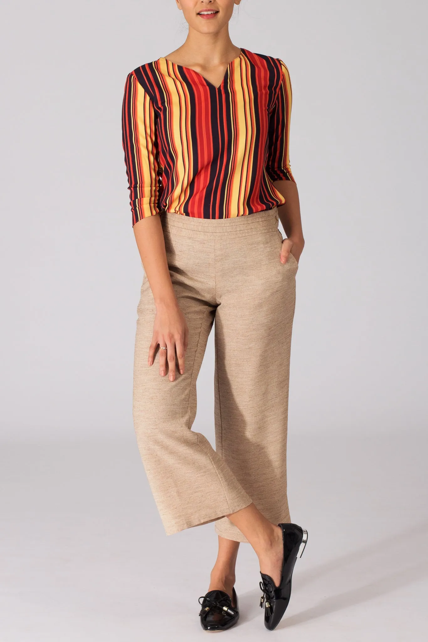 Desert Sand Lightweight Wide Leg Pants