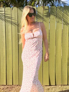 Ditsy Baby cutout maxi dress