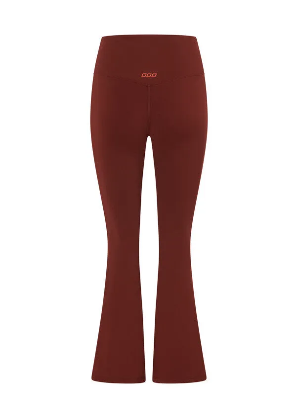 Effortless Contrast Lotus Flared Full Length Leggings