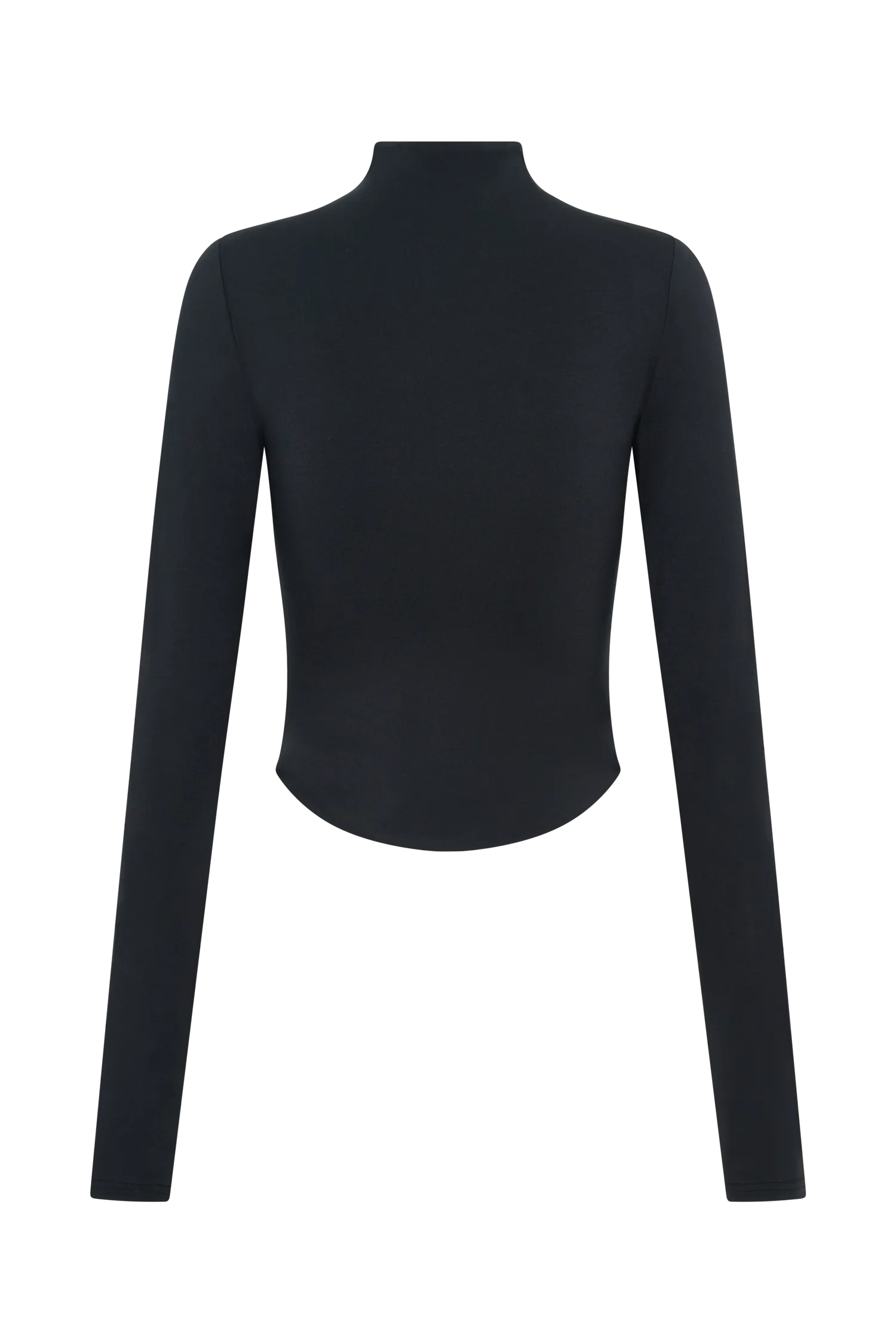 Ember Modal Long Sleeve High Neck Top - Black