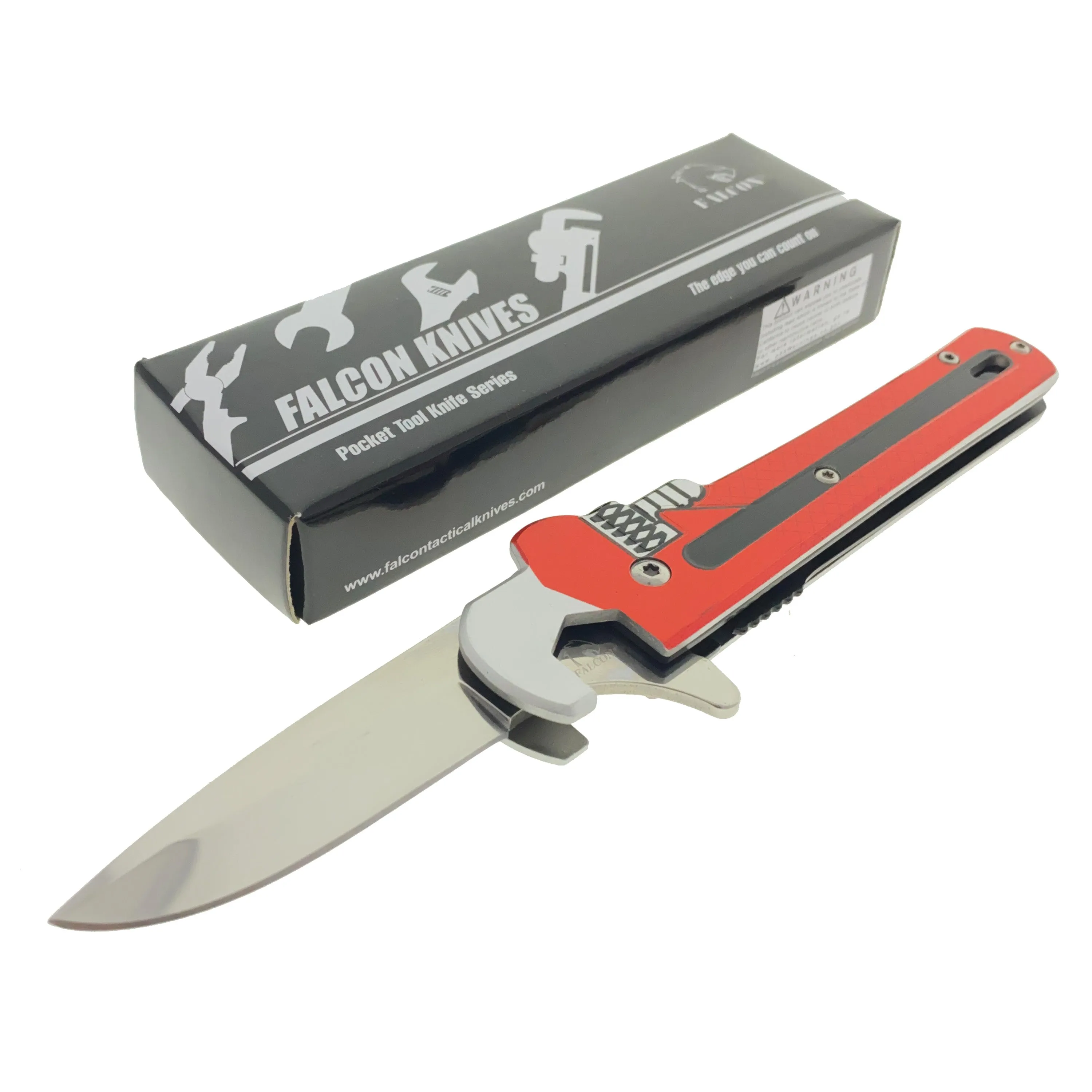 Falcon 7.5" Overall Semi-Automatic Pocket Knife w/ Belt Clip