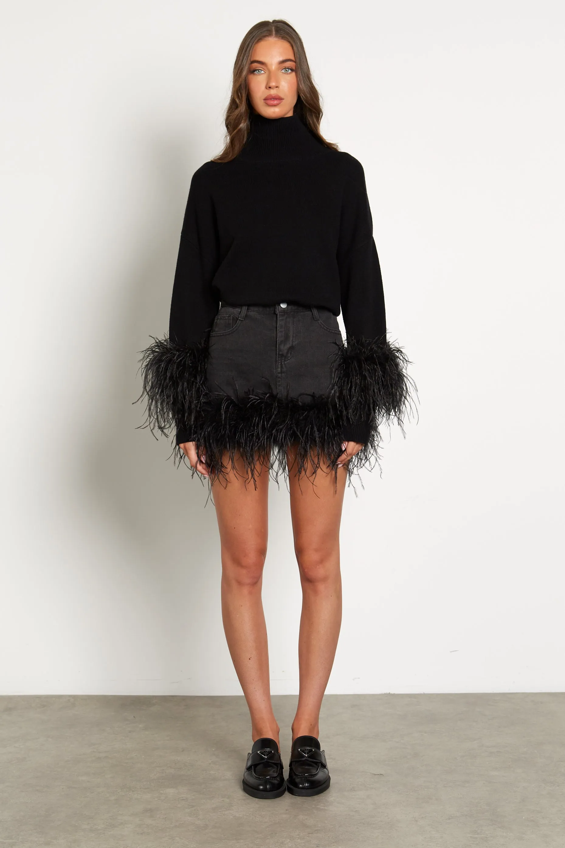 Feather Cuff Jumper