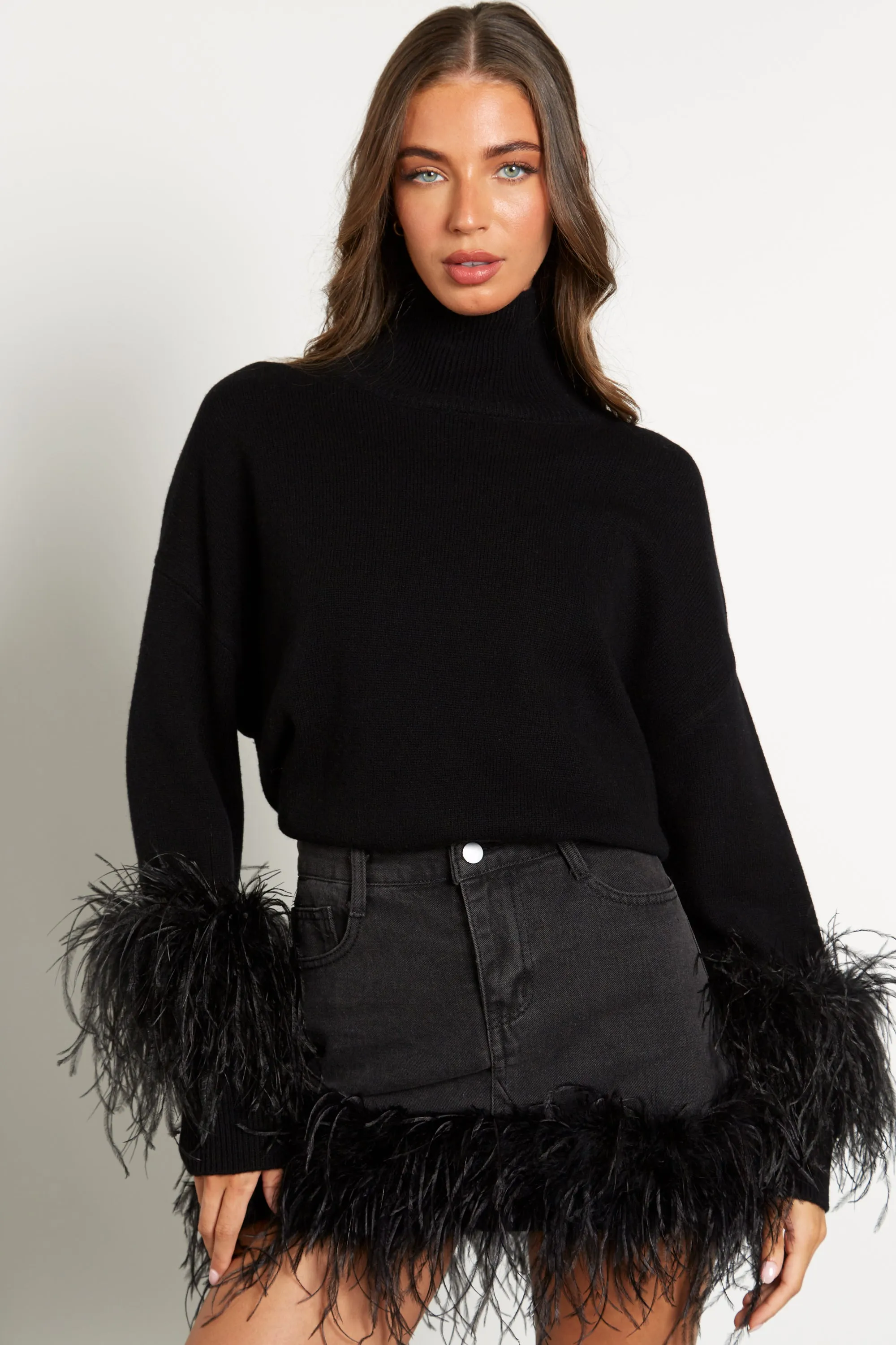 Feather Cuff Jumper