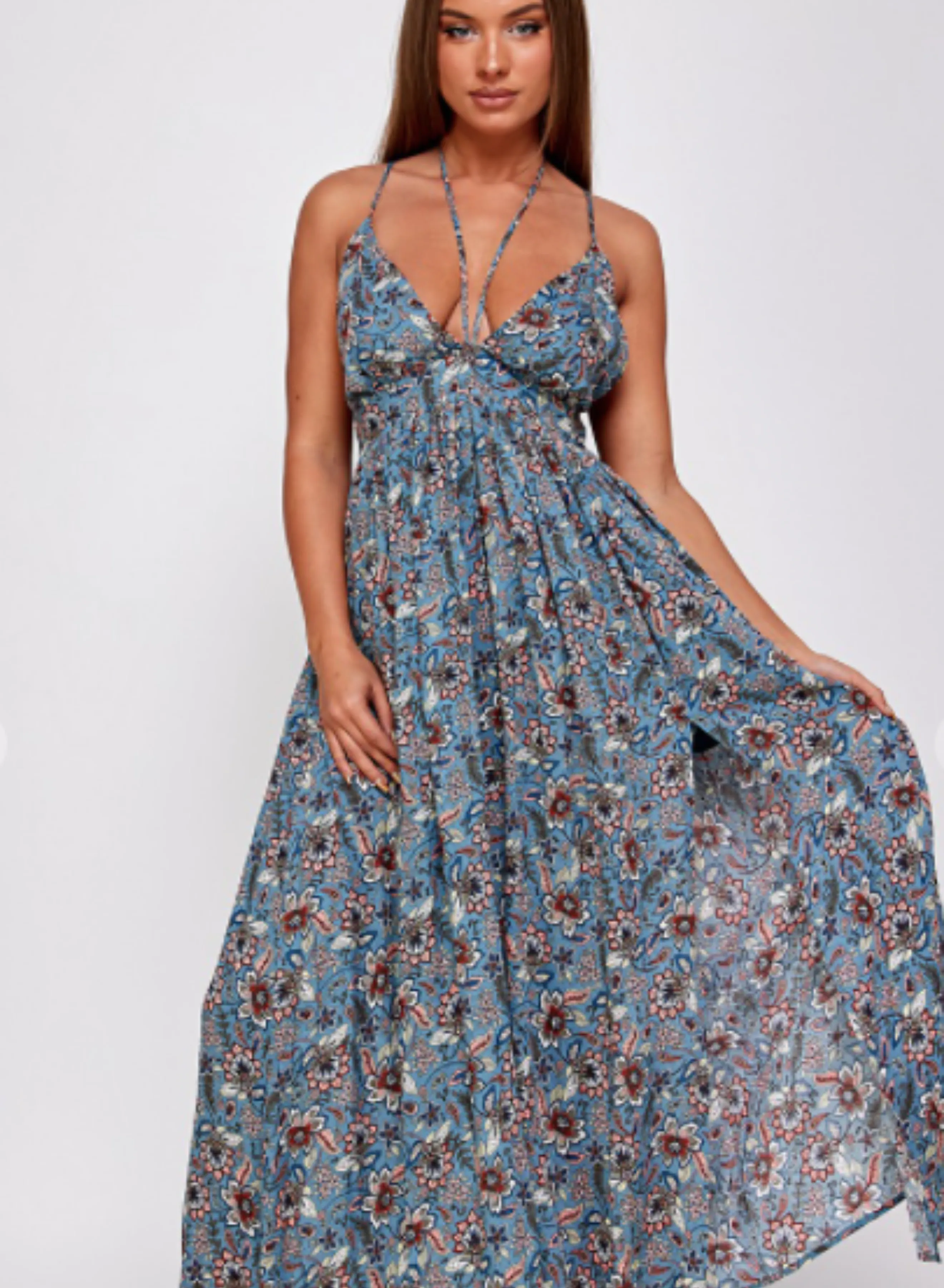 Floral Print Cami Maxi Dress