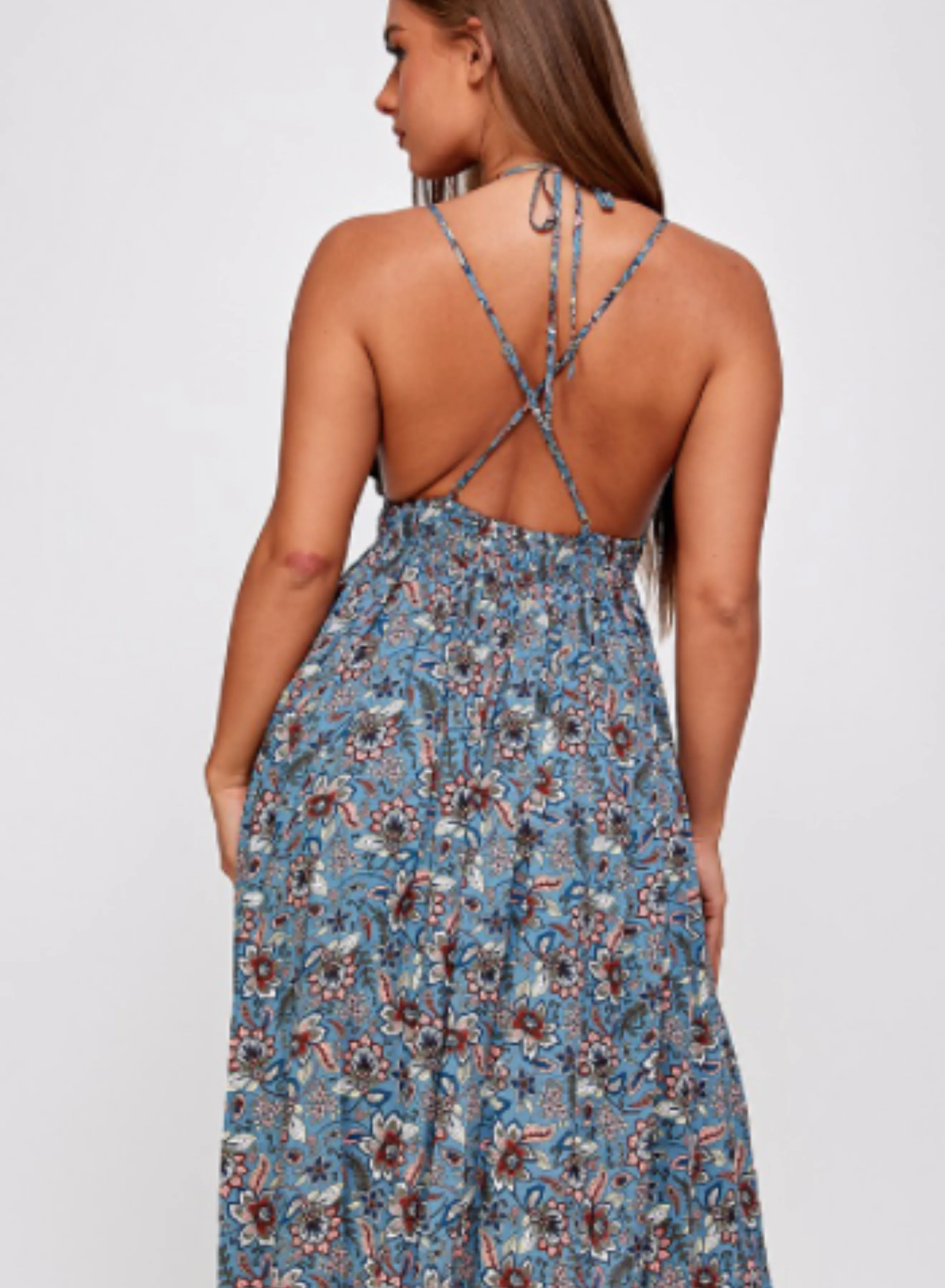 Floral Print Cami Maxi Dress