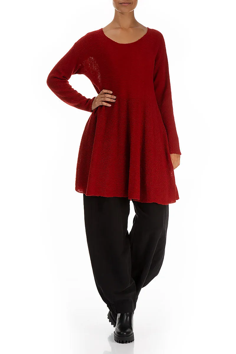 Flowy Red Wool Sweater