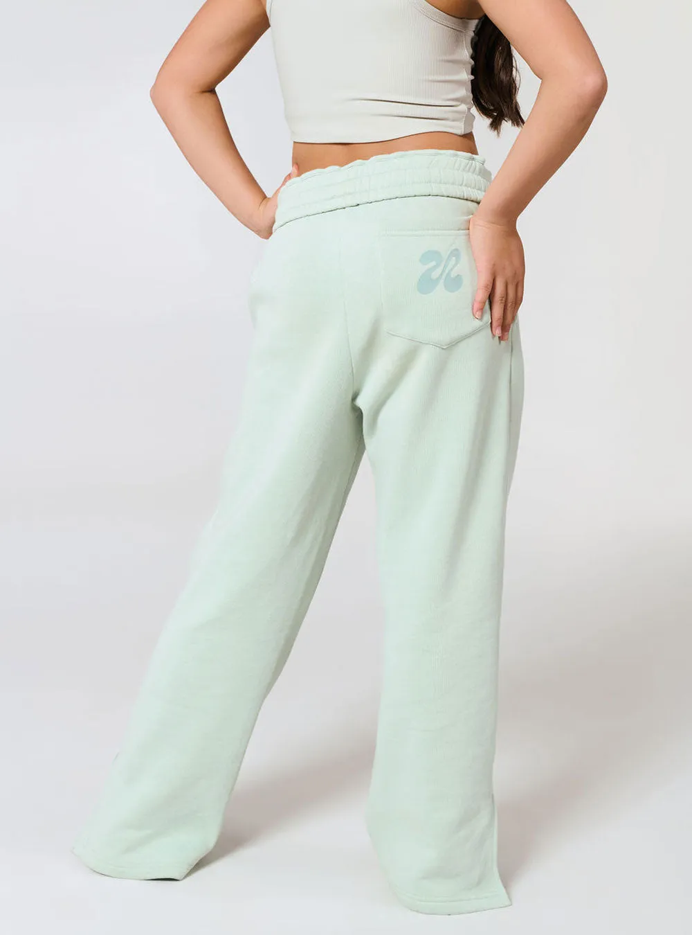 Girls It's A Vibe Flared Pants Mint