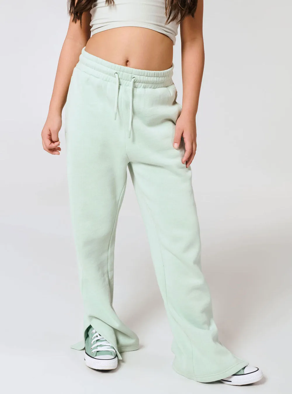 Girls It's A Vibe Flared Pants Mint