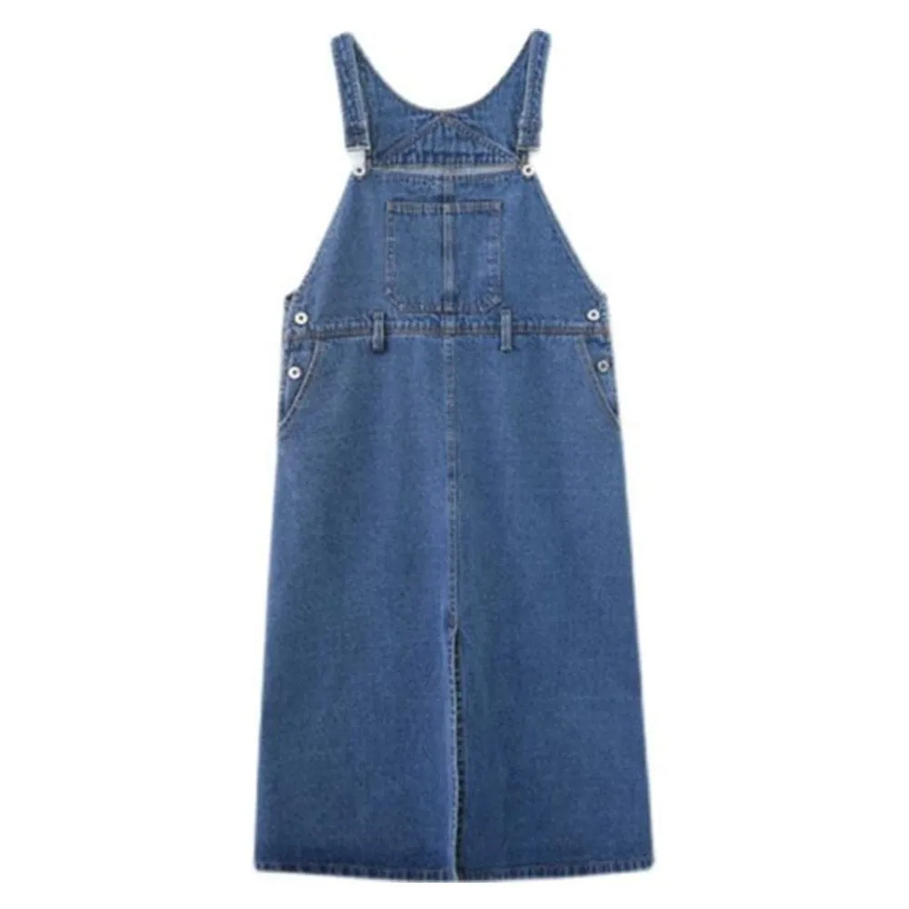 Good Vibes Denim Overall Dress