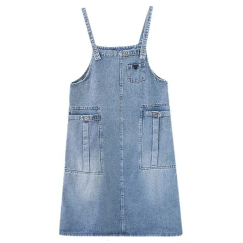 Good Vibes Denim Overall Dress