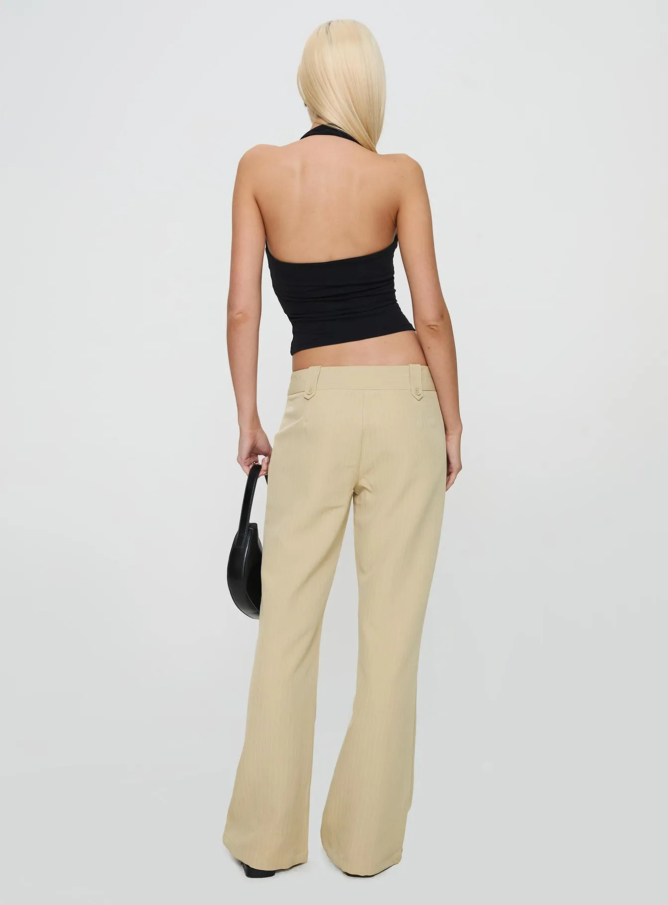 Graham Pleated Pants Beige