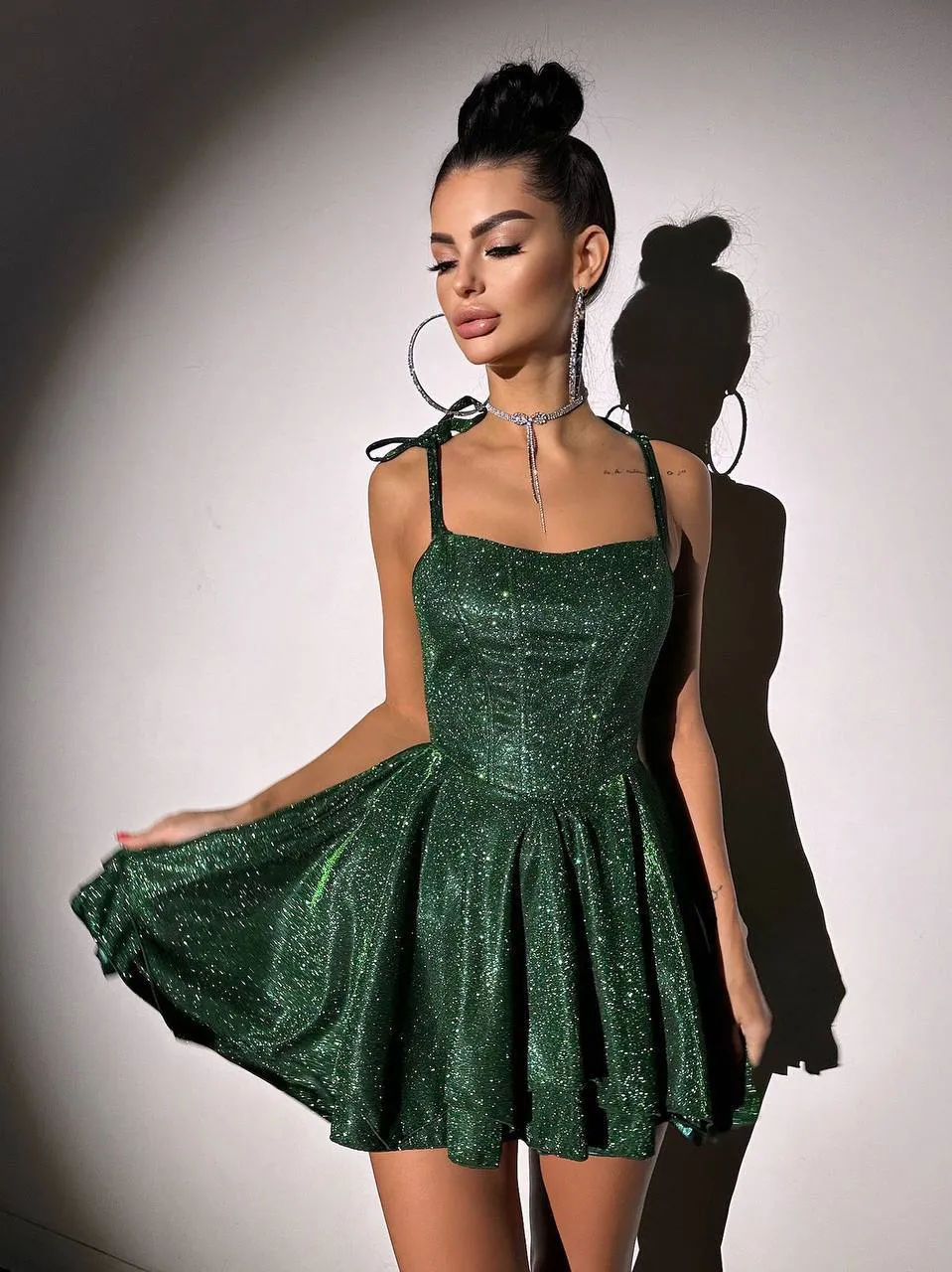 Green mini dress “Scarlette”