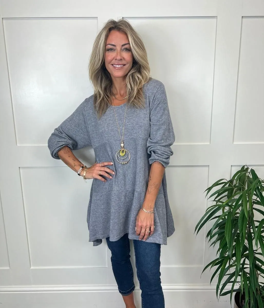 Grey Elena Knit Tunic