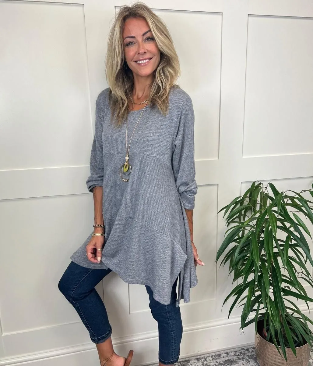 Grey Elena Knit Tunic