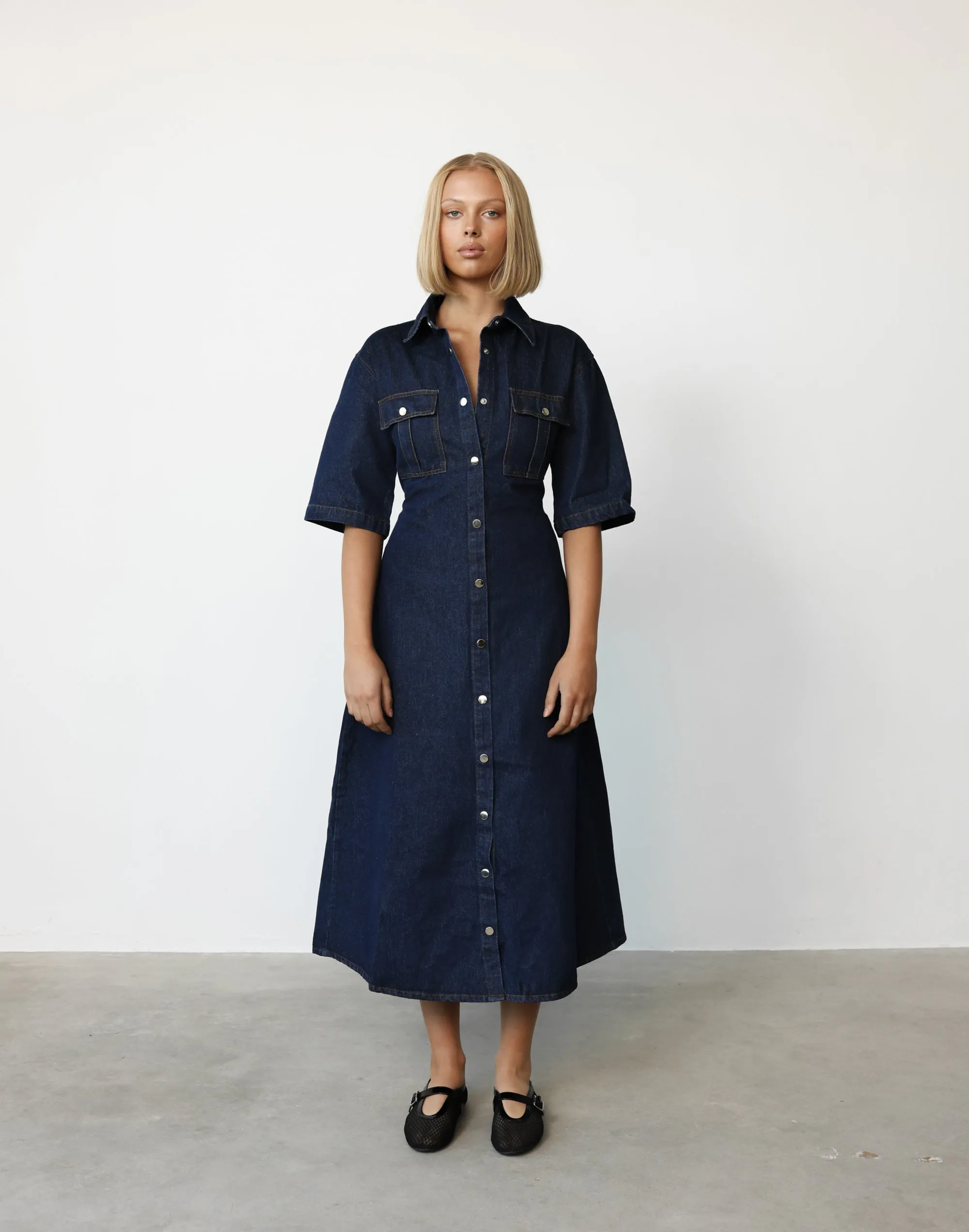 Hadid Maxi Dress (Dark Denim)