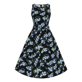 Hepburn Dress - Blue Floral