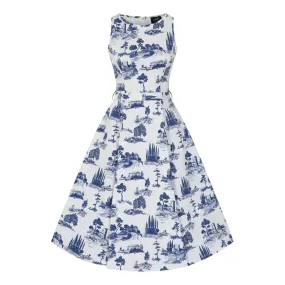 Hepburn Dress - Toile de Jouy