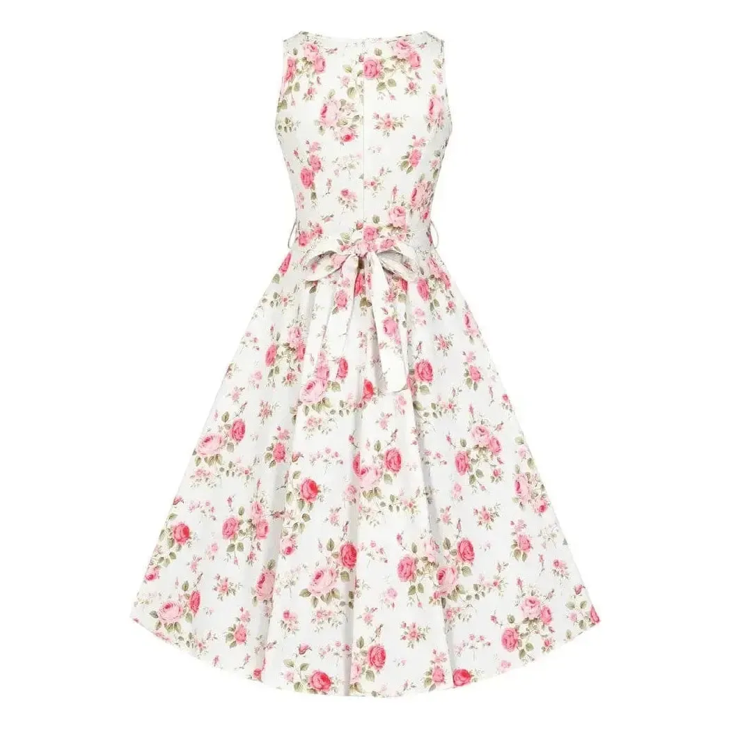 Hepburn Dress - Vintage Rose