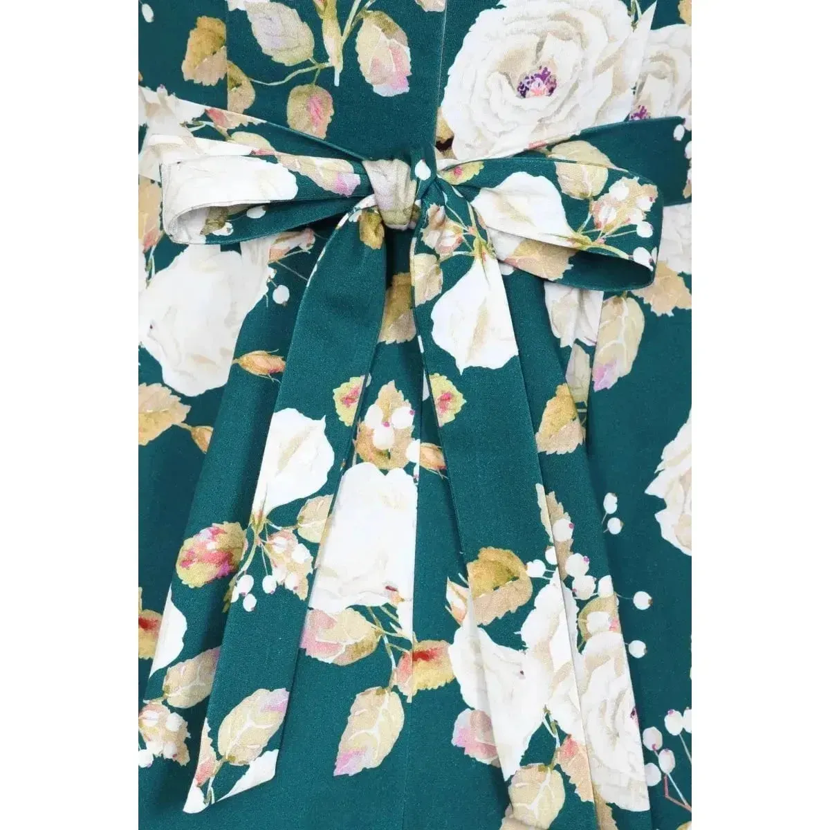 Hepburn Dress - White Rose