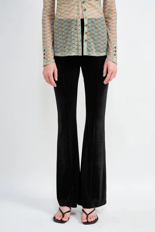 HIGH RISE FLARED PANTS