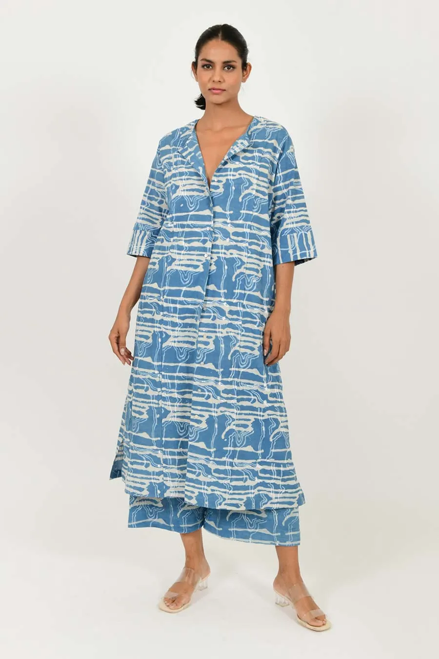 Indigo Splash Dress & Pant Co-Ord Set